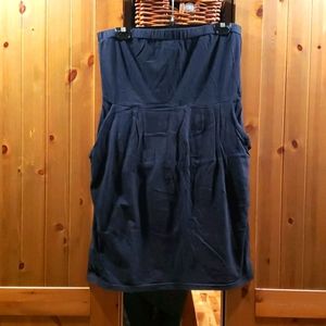 Atelier Black strapless cotton casual dress Lg